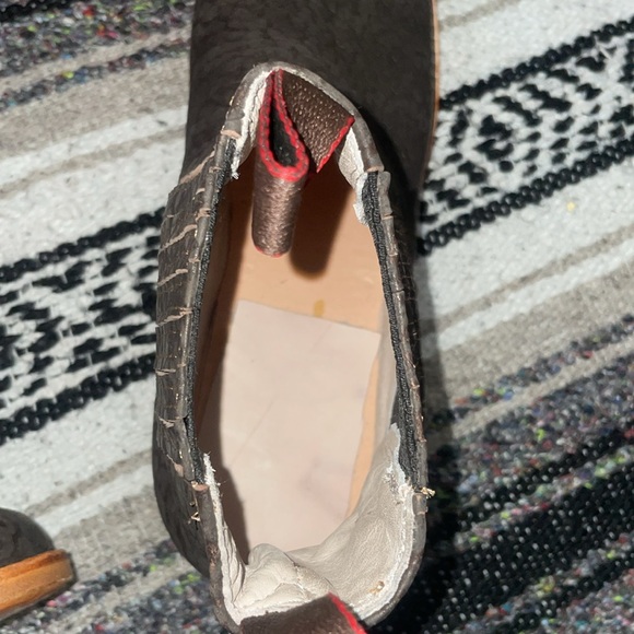 New Quincy Boots The Real American Boot Wide Square Toe Volcano Leather Roses . - Picture 9 of 12